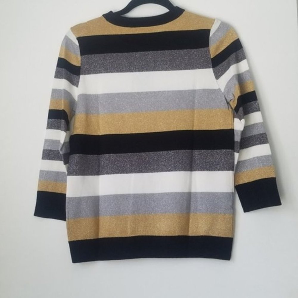 Halogen Multi-Colored Striped Sweater - image 2
